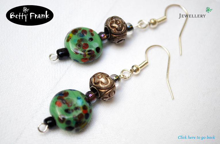 Susan green drop earrings - Designed to match the Susan necklace